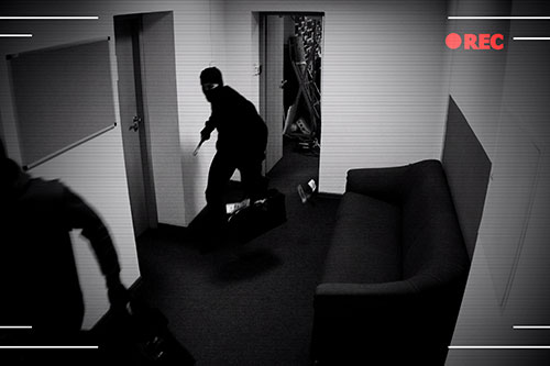 Intrusion video at office building